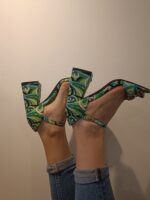 πέδιλα POP STAR B HEELS GREEN BY JEFFREY CAMPBELL