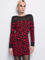 Μίνι φόρεμα ζακάρ από μαλλί και μετάξι BY DENNY ROSE