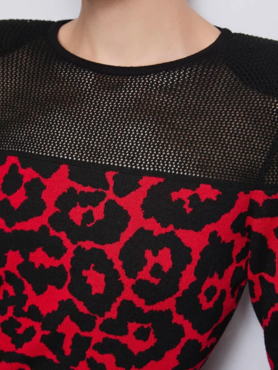 Μίνι φόρεμα ζακάρ από μαλλί και μετάξι BY DENNY ROSE