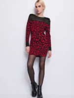 Μίνι φόρεμα ζακάρ από μαλλί και μετάξι BY DENNY ROSE