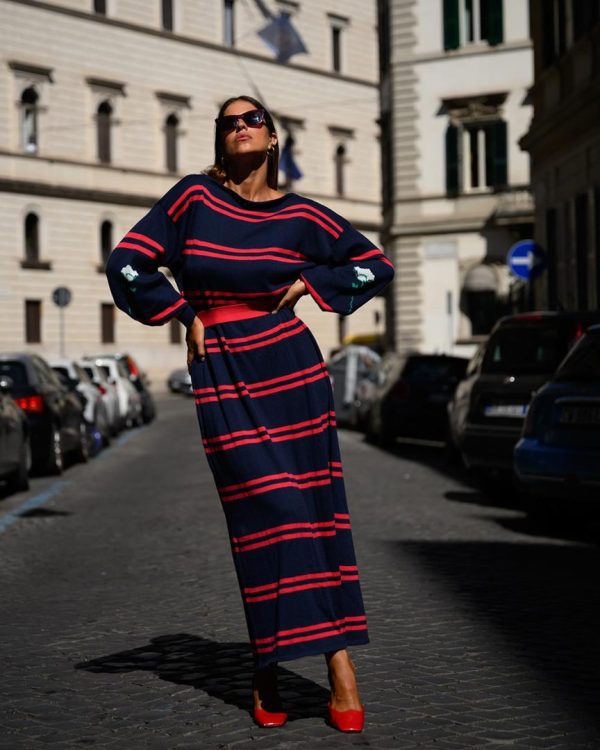 Abel Dress (Red & Blue Black) BY SOBOHEMIA