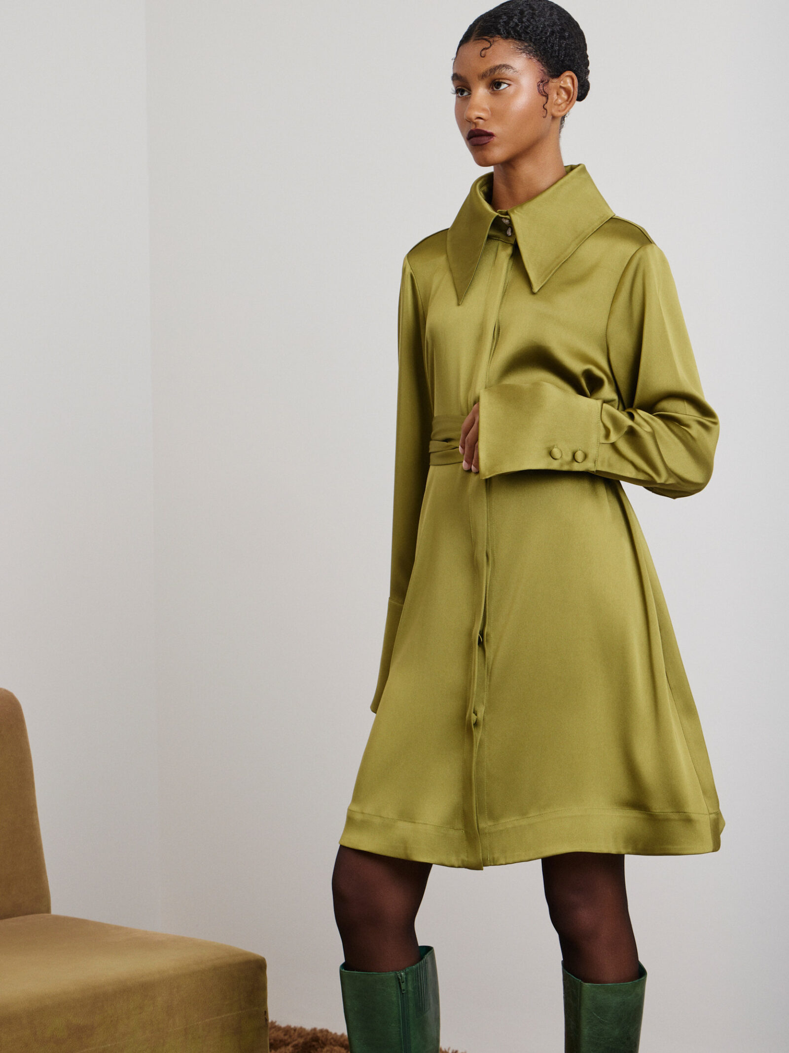 ΜΙΝΙ ΣΑΤΕΝ ΦΟΡΕΜΑ 'ALINA' BY MAMOUSH