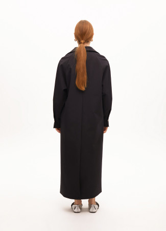 παλτό από τεχνικό ύφασμα με ζώνη BLUE NAVY BY LOLA CASADEMUNT