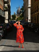 Harris Maxi Dress (Red with Stripes) BY SOBOHEMIAN