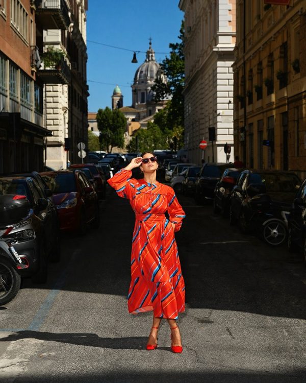 Harris Maxi Dress (Red with Stripes) BY SOBOHEMIAN