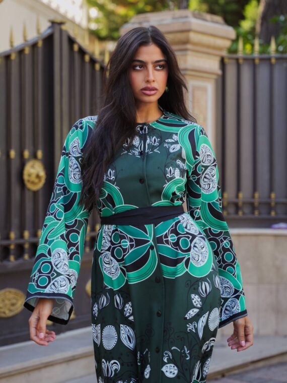 BAROCCO GREEN DRESS BY EIRIANNA THE BRAND