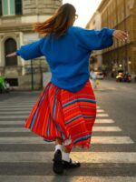 Harris Maxi Dress (Red with Stripes) BY SOBOHEMIAN