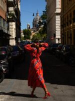 Harris Maxi Dress (Red with Stripes) BY SOBOHEMIAN