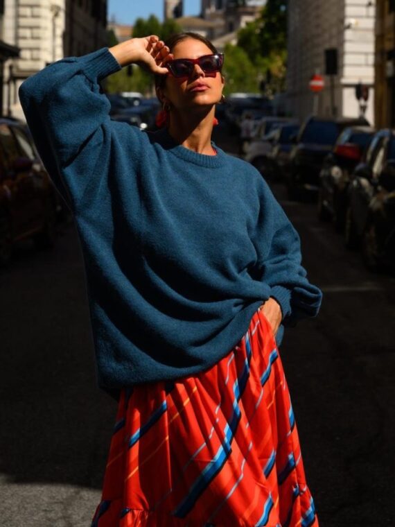 Harris Maxi Dress (Red with Stripes) BY SOBOHEMIAN