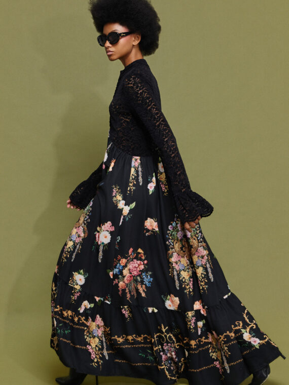 ΦΟΡΕΜΑ ΜΑΞΙ 'ELORA' ΜΕ ΔΑΝΤΕΛΑ BY MAMOUSH