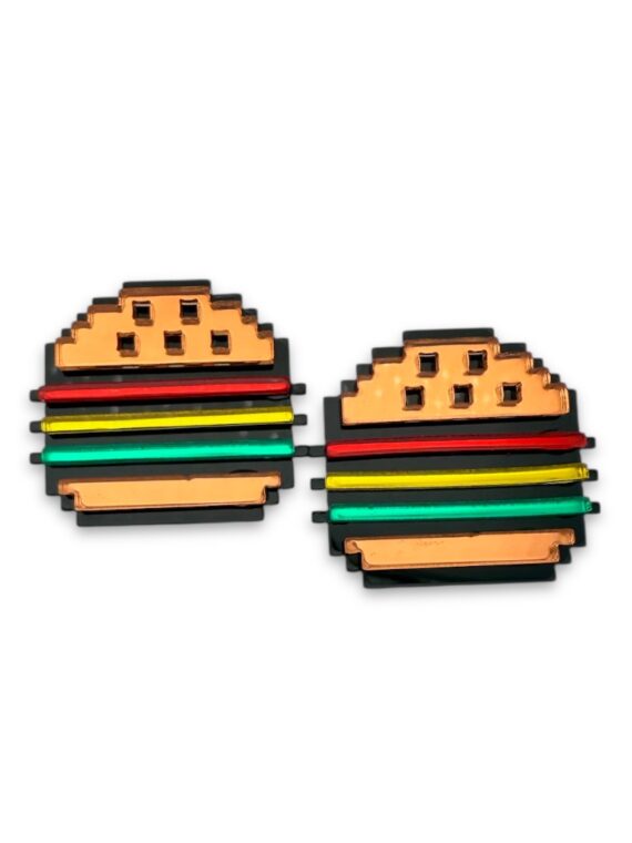 Pixel Pop – Σκουλαρίκια Burger BY FUNK DA QUEEN