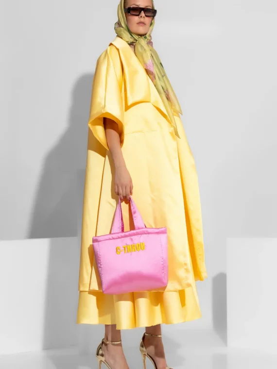 Παρκά από ταφτά με βολάν και πλαϊνό σκίσιμο BY C-THROU