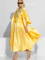 Παρκά από ταφτά με βολάν και πλαϊνό σκίσιμο BY C-THROU