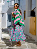 Jays Cardigan (Green & Pink Stripes)  BY SOBOHEMIAN