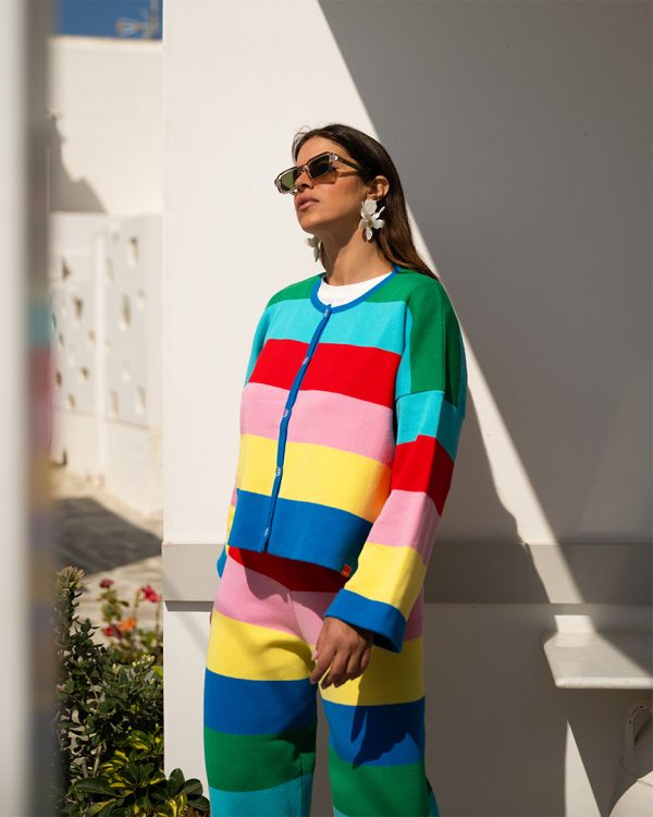 Tina Crop Cardigan (Multi) BY SOBOHEMIAN