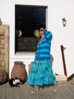 Jays Cardigan (Blue & Turquoise Stripes) BY SOBOHEMIAN