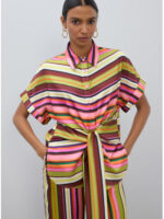 Ριγέ μπλούζα με ζώνη BY LOLA  CASADEMUNT