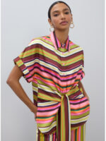 Ριγέ μπλούζα με ζώνη BY LOLA  CASADEMUNT