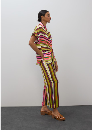 Ριγέ μπλούζα με ζώνη BY LOLA  CASADEMUNT