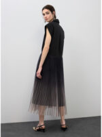 Φόρεμα με γιακά και πλισέ φούστα από τούλι BY LOLA CASADEMUNT