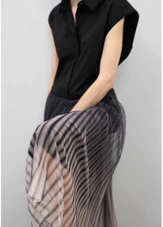 dress-with-shirt-collar-and-pleated-tulle-skirt