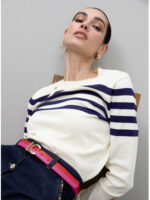 Δίχρωμη Ζώνη με Αγκράφα με το Λογότυπο LC BY LOLA CASADEMUNT