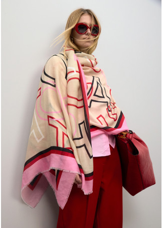 Κασκόλ με τυπωμένο λογότυπο και γράμματα BY LOLA CASADEMUNT