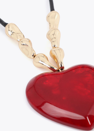 Μακρύ κολιέ μενταγιόν σε σχήμα καρδιάς BY LOLA CASADEMUNT