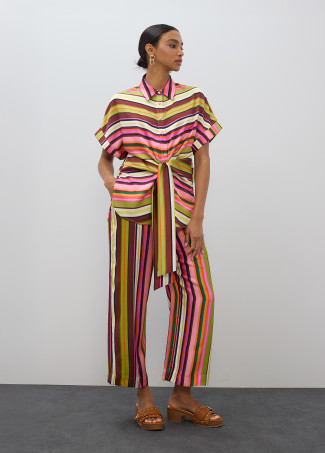 Σατέν ριγέ τυπωμένο culotte BY LOLA  CASADEMUNT