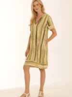 Κοντό φόρεμα με ρίγες  BY Pomodoro