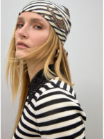 Σατέν Κασκόλ με Ριγέ και Λεοπάρ Τύπωμα BY LOLA CASADEMUNT