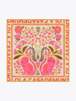 Σατέν κασκόλ με διαφορετικά φλοράλ και τίγρη μοτίβα BY LOLA CASDEMUNT