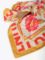 Σατέν κασκόλ με διαφορετικά φλοράλ και τίγρη μοτίβα BY LOLA CASDEMUNT