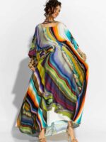 Φόρεμα μάξι με σατέν print και oversized BY C-THROU