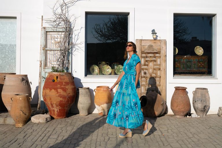 Evelyn Dress (Blue) by SOBOHEMIAN