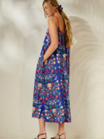 ΦΟΡΕΜΑ 'ALIKI' BLUE FLOWERS BY MAMOUSH