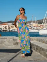 Milly Maxi Dress (Blue Bananas) BY SOBOHEMIAN