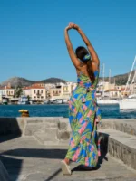 Milly Maxi Dress (Blue Bananas) BY SOBOHEMIAN