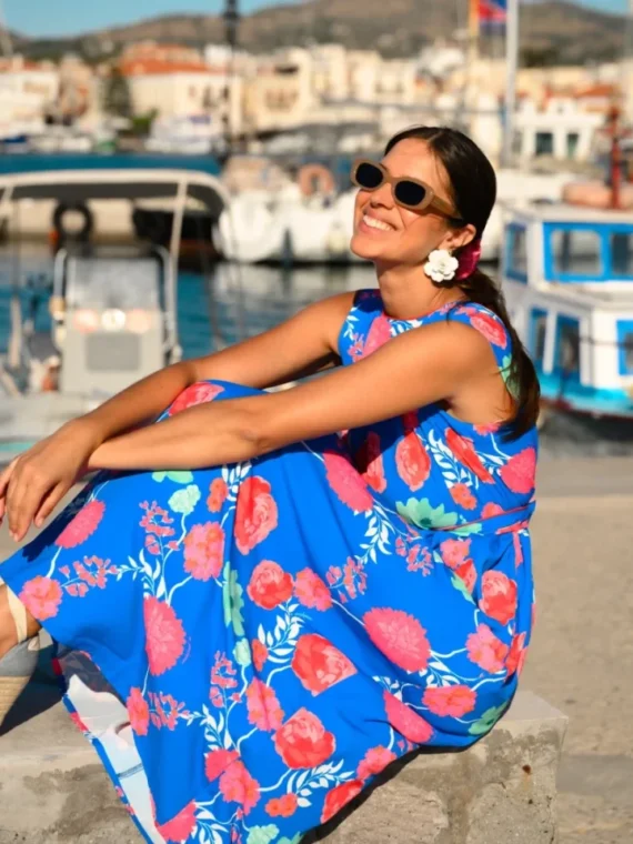 VETA DRESS (BLUE) BY SOBOHEMIAN