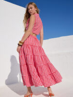 ‘ANNA’ CROP TOP (RED/CHECKERED) BY MAMOUSH