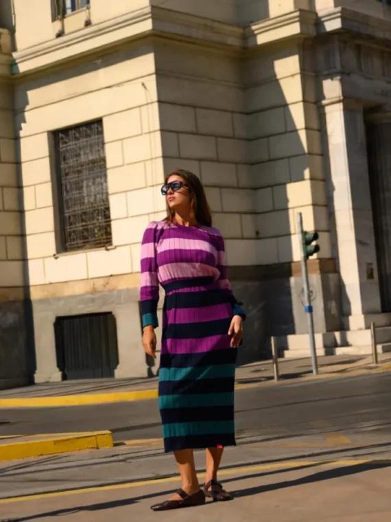 Gigi Dress (Multi Stripes) BY SOBOHEMIAN