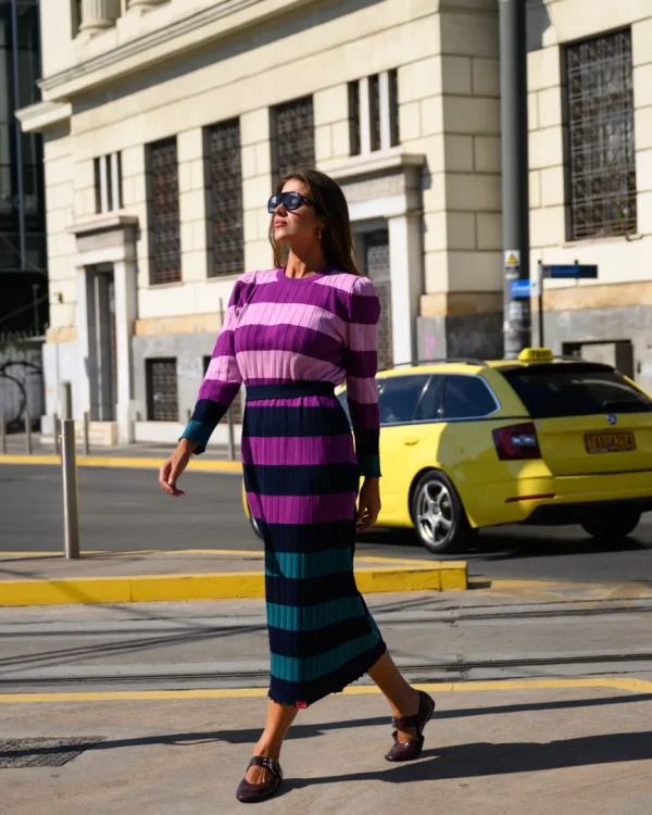 Gigi Dress (Multi Stripes) BY SOBOHEMIAN