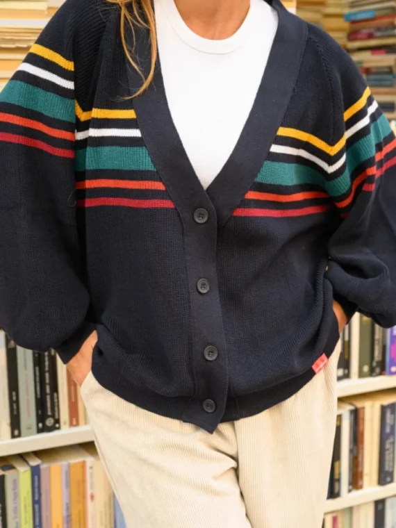 Jays Cardigan (Blue Black) BY SOBOHEMIAN