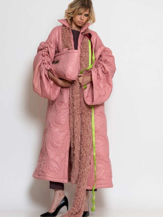 Oversized Quilted Pink Puffer Coat BY C-THROU