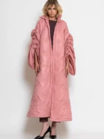 Oversized Quilted Pink Puffer Coat BY C-THROU