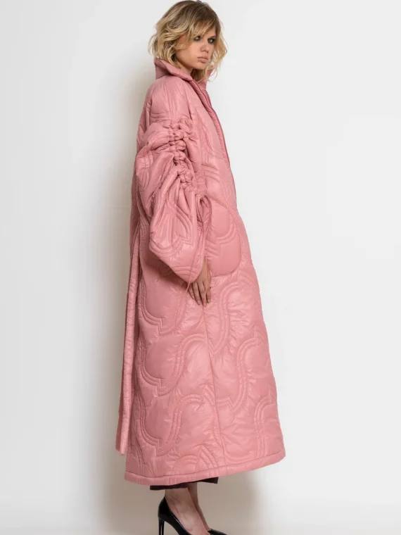 Oversized Quilted Pink Puffer Coat BY C-THROU