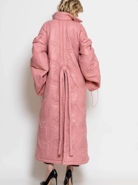 Oversized Quilted Pink Puffer Coat BY C-THROU