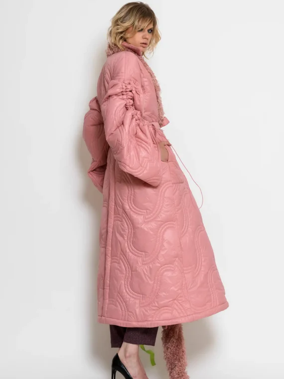 Oversized Quilted Pink Puffer Coat BY C-THROU