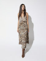 Φόρεμα σε συνδυασμό με πλισέ φούστα με animal print BY LOLA CASADEMUNT