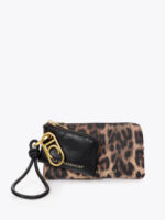 Διπλό πορτοφόλι με animal print και δέρμα BY LOLA CASADEMUNT